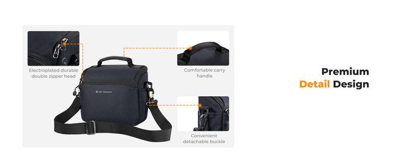 12 Bag K&F Concept Photography Outdoor Crossbody Waterproof Shoulder Backpack DSLR/SLR Camera Case For Instax Mini_voghion.com
