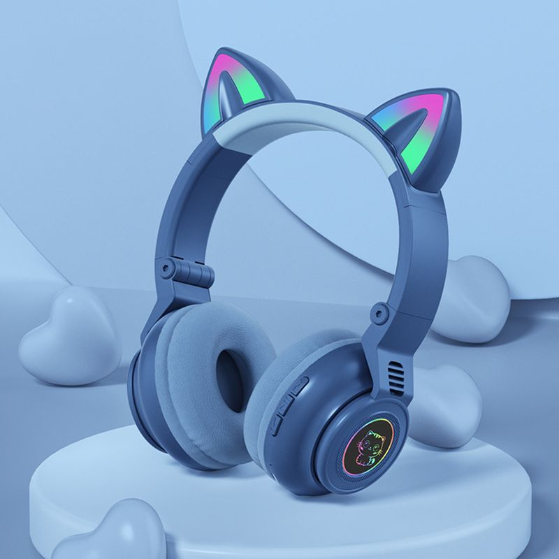 S26 hoofdtelefoon Bluetooth-compatibele 5.0 lichtgevende kattenoorvorm draadloze hoofdtelefoon voor telefoon_voghion.com