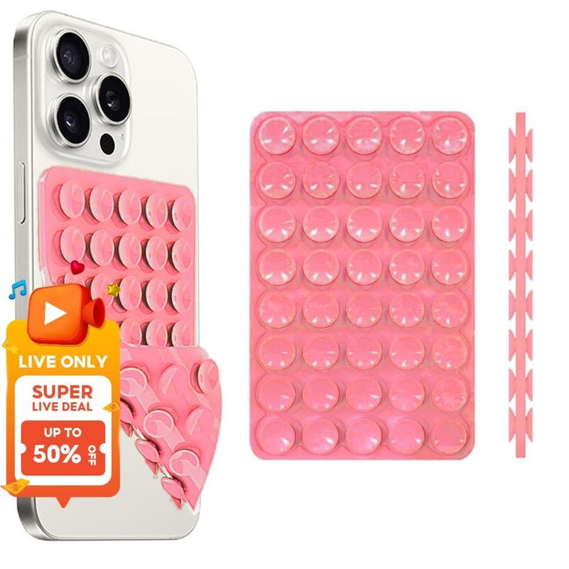 Doppelseitige Silikon-Telefongriffe mit Saugnapf, Telefonzubehör, Handyhalter, Ständerabdeckung_voghion.com