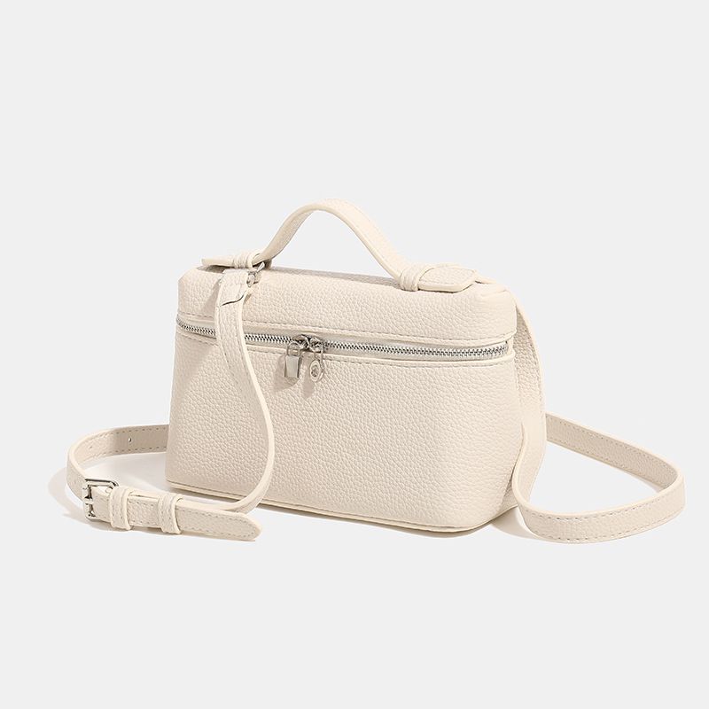 High-end Multifunctional Lunch Box 2025 Summer New Network Lychee Pattern Handbag Simple Shoulder Bag Fashionable Hundred_voghion.com