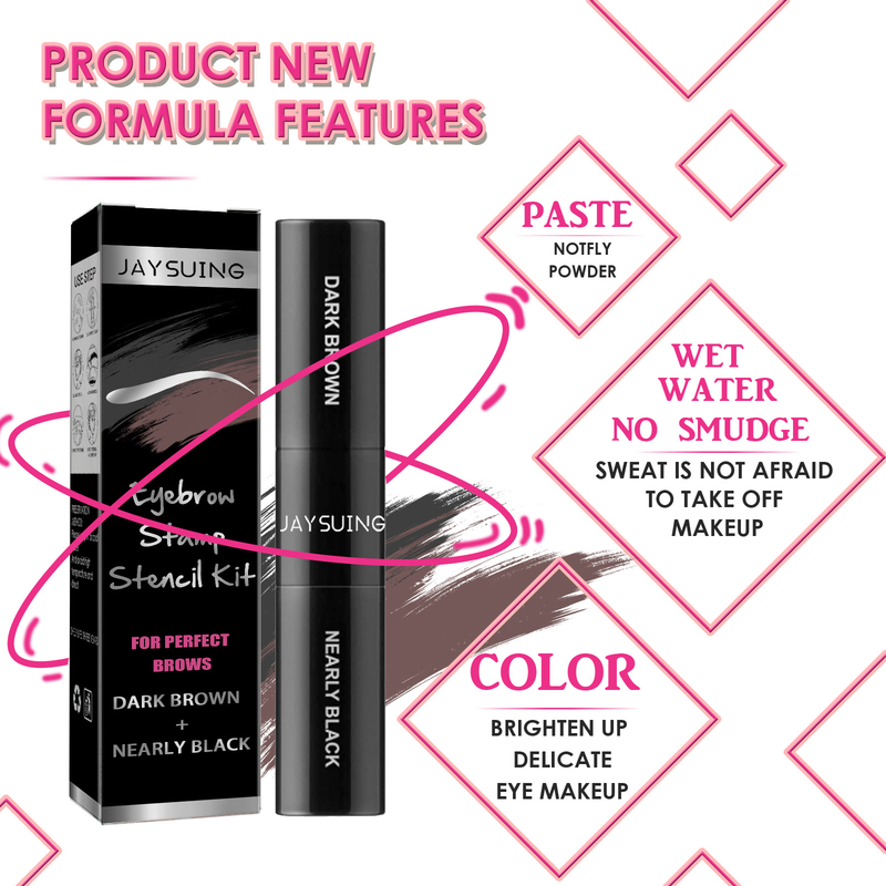 Jaysuing Augenbrauen-Druckset Lazy Makeup Augenbrauen-Druck Augenbrauencreme Haaransatz Natürlich Wasserdicht Nicht Verschmieren Augenbrauencreme_voghion.com