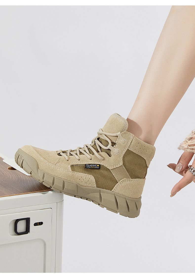 Stivali da trekking da donna, stile coppia, resistenti alla sabbia, da viaggio, stile britannico, stile Martin_voghion.com