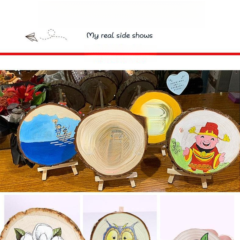Decoration Kindergarten DIY Handicraft Activity Round Wood Chip Material_voghion.com