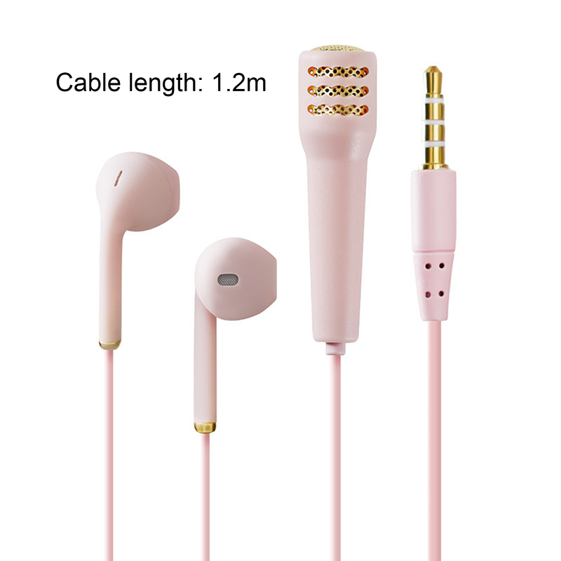 Dźwięk 1,2 m Przewodowe Praktyczne Mini Super Jakość Stylowe 3,5 mm Słuchawki douszne z mikrofonem do karaoke_voghion.com