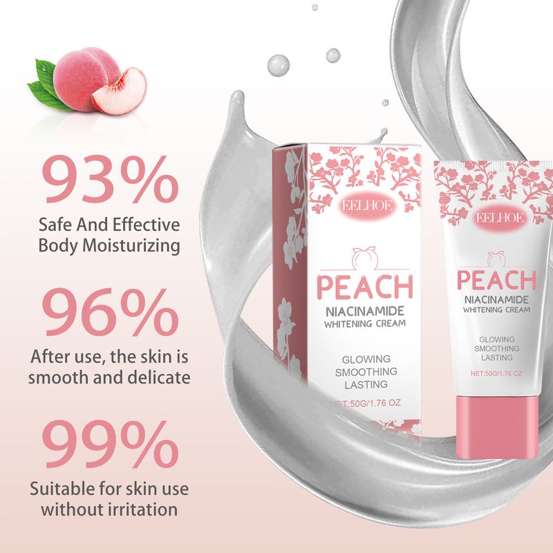 EELHOE Peach Nicotinamide Moisturizes, Brightens Skin Tone, Moisturizes Body, and Lock in Water Skincare Cream_voghion.com