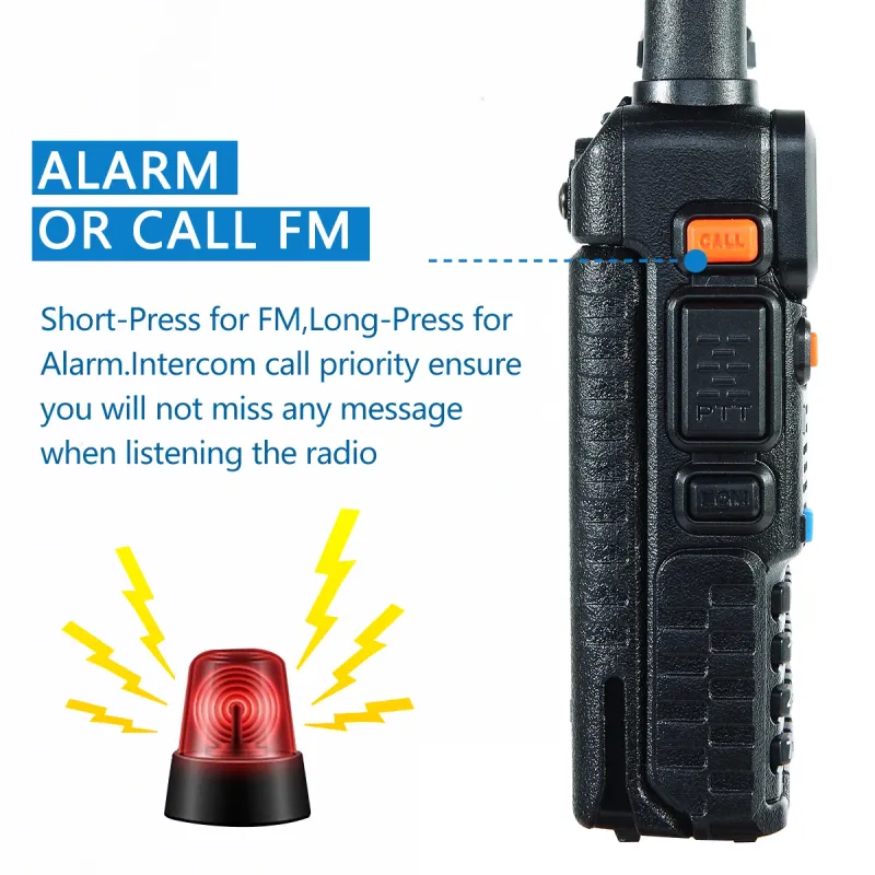 5R 5W 8W Dual Band Baofeng Walkie Talkie UV Ham Two Way VHF UHF FM Handheld Radio Transceiver For Hunting 16KM_voghion.com