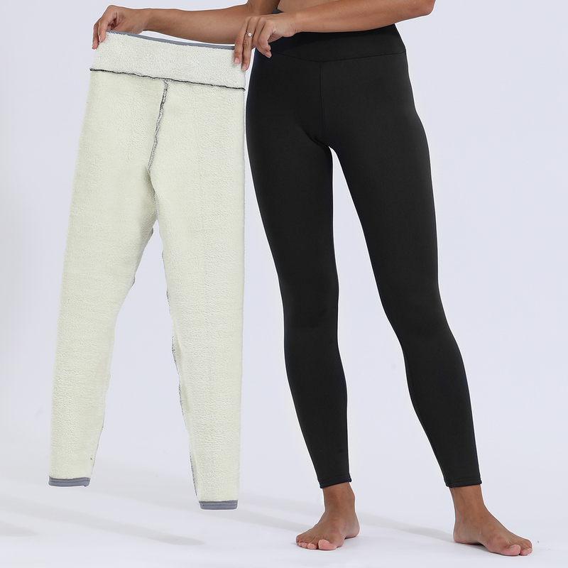 Pantalon chaud serré pour femme, legging élastique rembourré en cachemire, automne et hiver._voghion.com