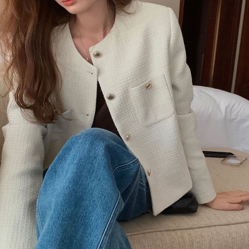 2025 New Style -Style Coat For Women, Spring And Autumn, Petite Elegant French Socialite Short Coat, Slimming Top_voghion.com