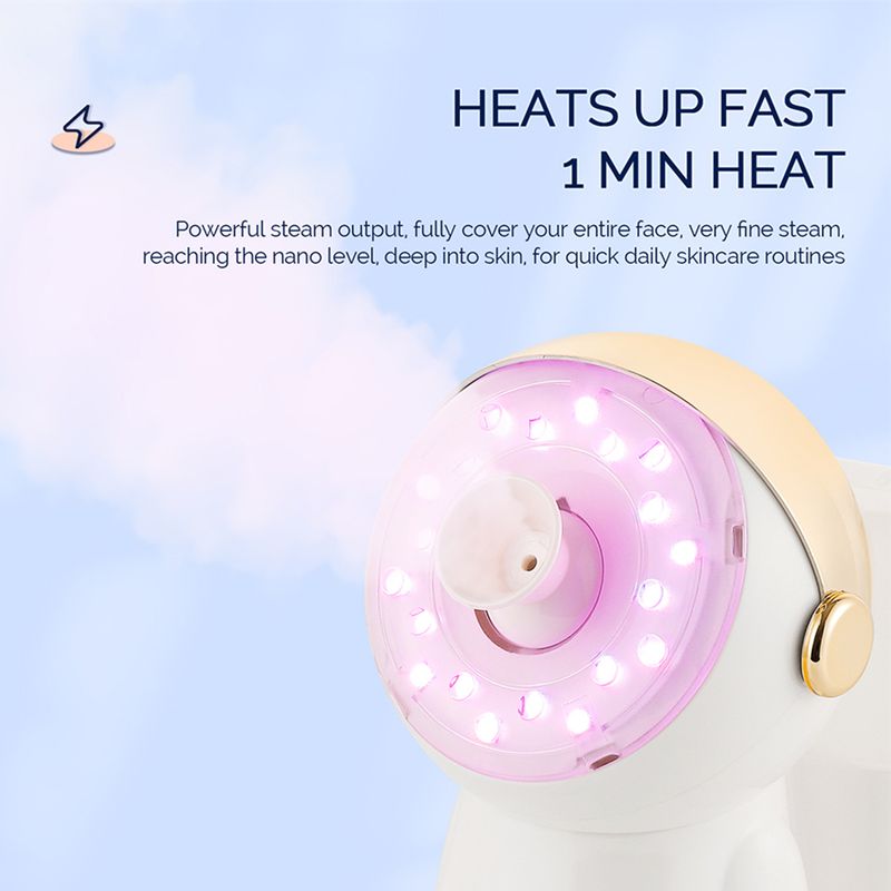 7 luci colorate Nano Hot Spray Steamer Viso Sauna Pori Cleaner Pelle Idratante Umidificatore Aria Viso Casa SPA_voghion.com