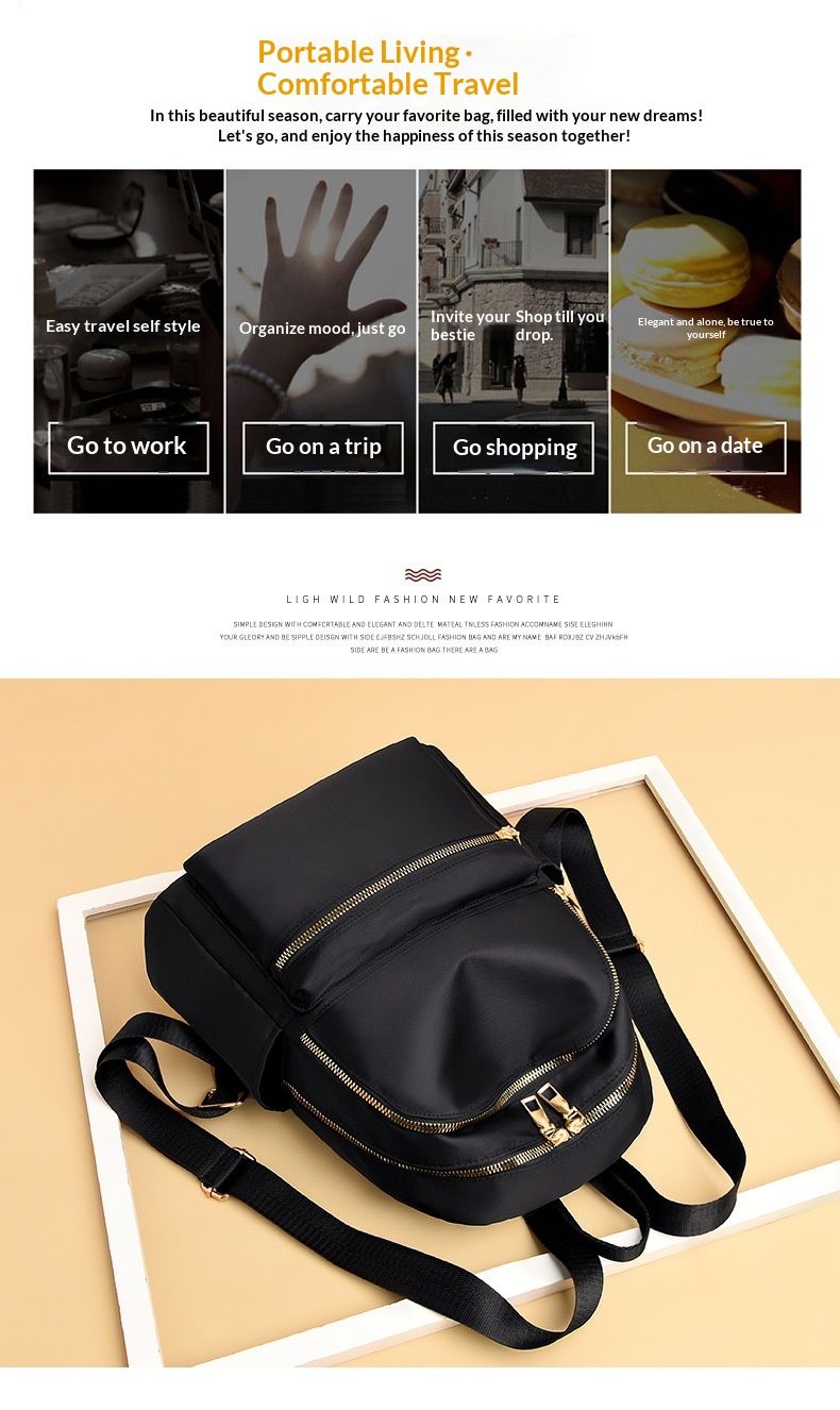 Satin Satin Factory Direct Sales 2024 New Trendy Korean Version Versatile Single Shoulder Crossbody Fashion Oxford Cloth Backpack_voghion.com