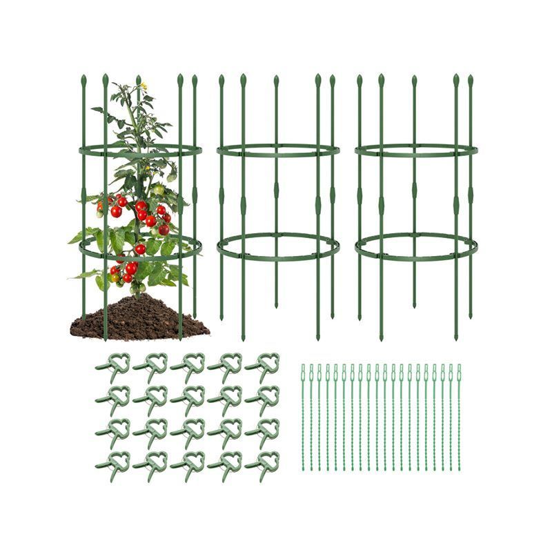 40"/60" Tall Plant Support Stands with Clips and Ties_voghion.com