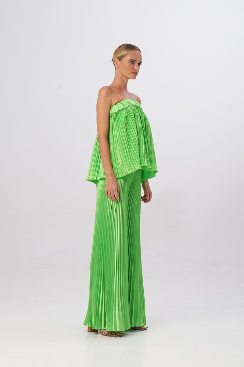 Women's Clothing tube top big flared wide-leg trousers _voghion.com