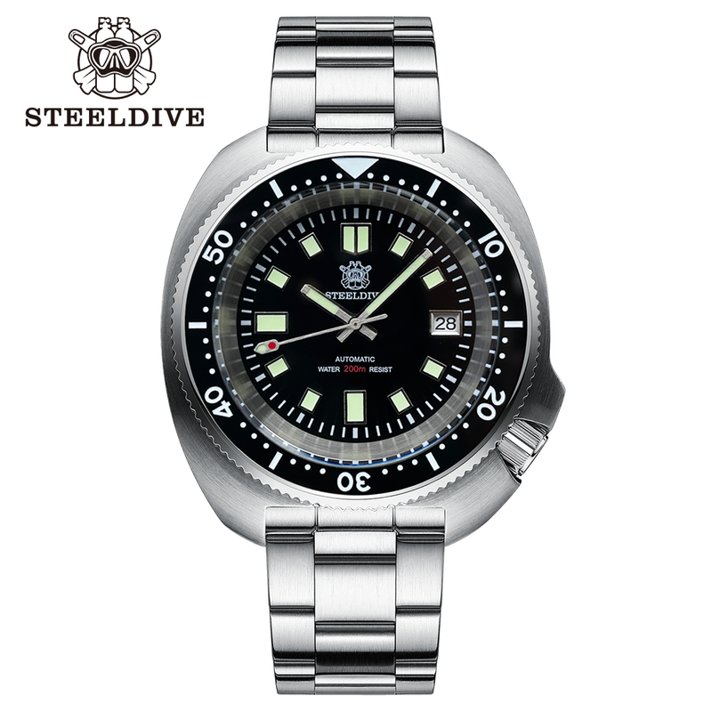 Nova chegada steeldive sd1974l relógio de mergulho mecânico safira cristal nh35 movt suíço luminoso 200m à prova dwaterproof água moda_voghion.com