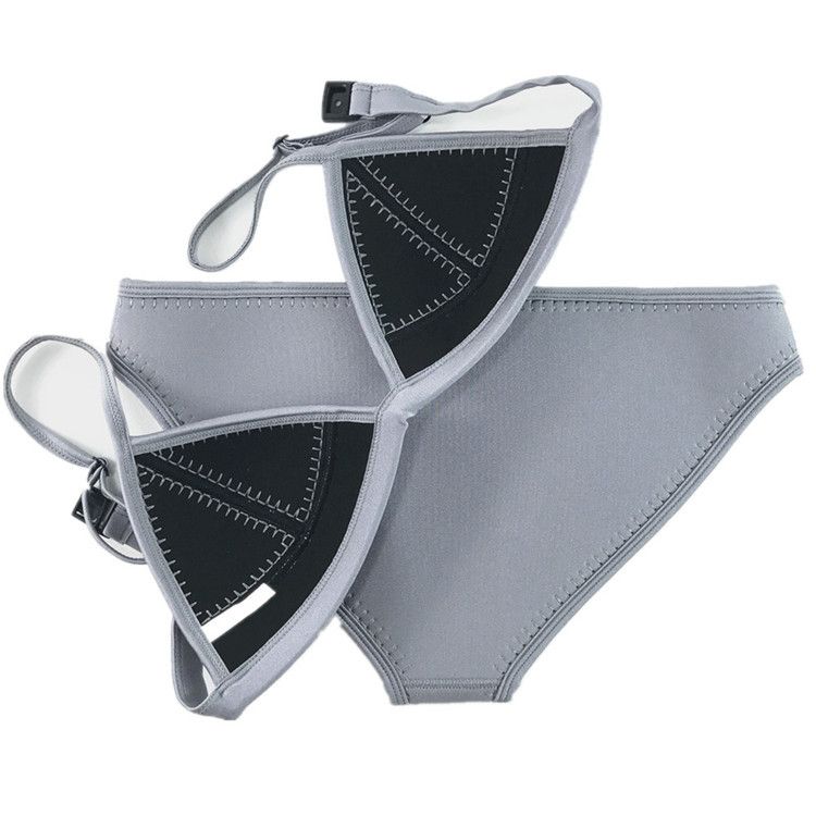 New Split Bikini Women's Adult Solid Color Backless Sexy Outdoor Sports Swimsuit_voghion.com