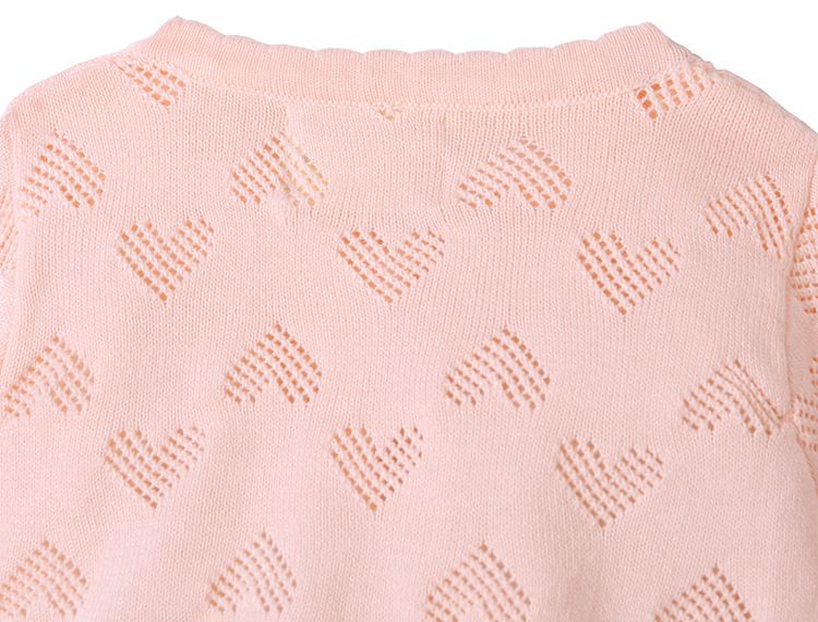 Cardigan tricoté à un bouton pour filles, veste à manches courtes, châle en pur coton, style coréen, vente en gros, été_voghion.com