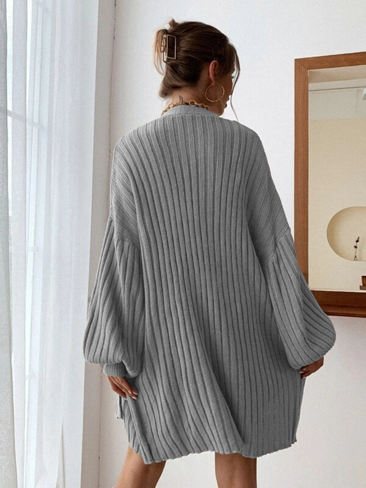 Modischer Strickjackenpullover für Damen, große Größe, Strickjackenmantel_voghion.com