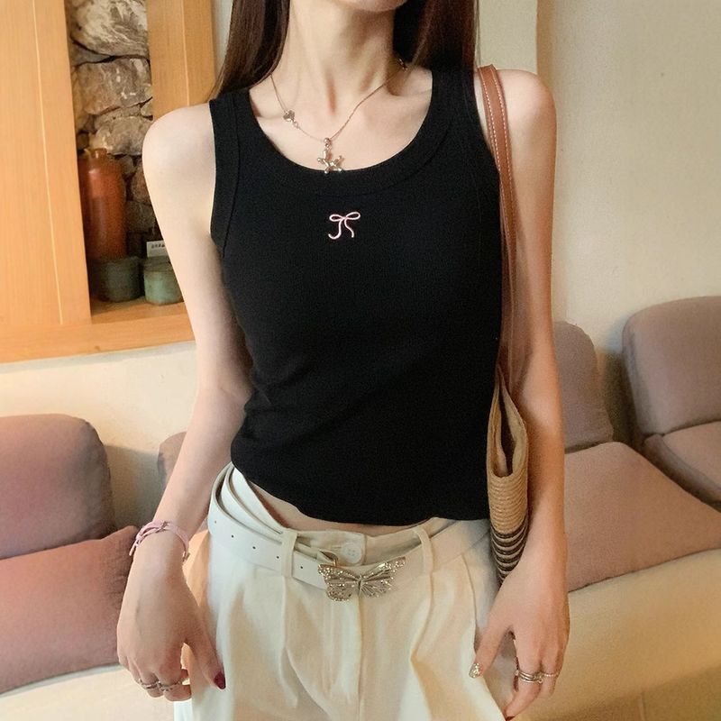 Yellow Camisole Vest Women Without Chest Pads, Summer Plus Wide Shoulder Straps, Waist-Cinching Base Layer, Large Size_voghion.com