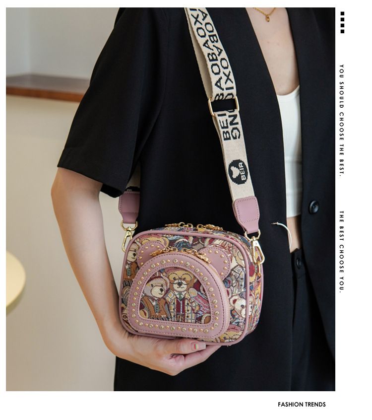 Borsa a tracolla mini carina ricamata per le donne, piccole borse da polso, portafoglio, borsa per cellulare, portamonete_voghion.com