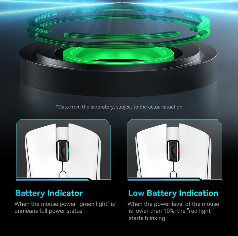 Attack Shark R1 1000Hz Bluetooth Wireless Tri-mode Connection 18000dpi Optical Mouse Lightweight Ergonomic DesignMouse_voghion.com