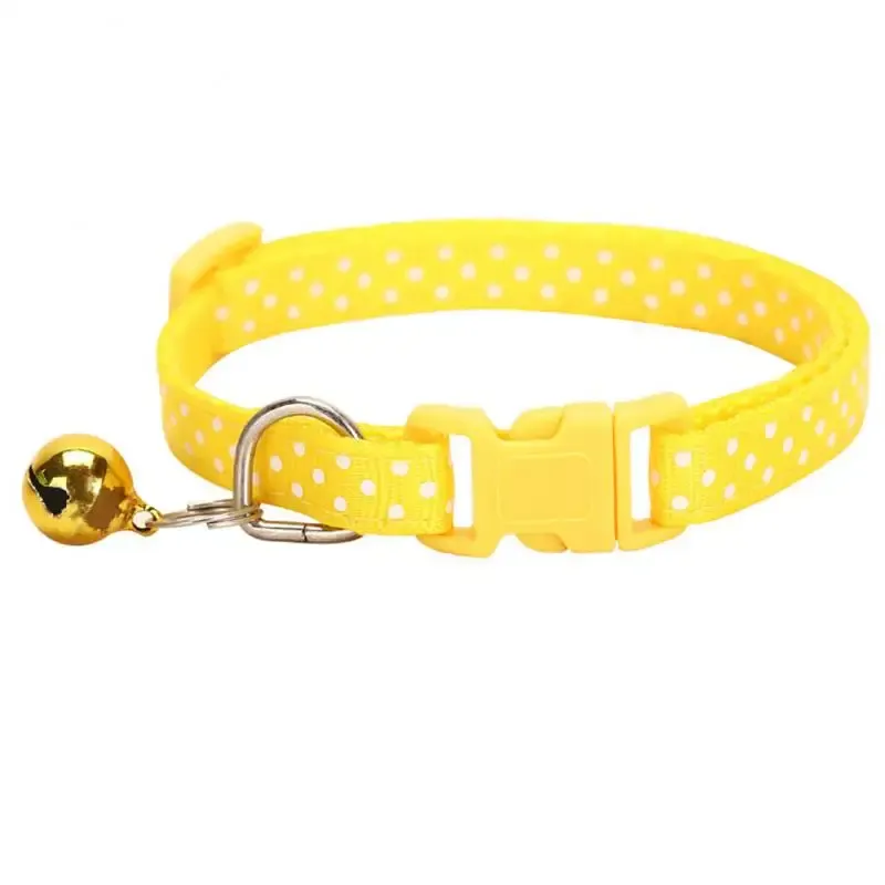 Coleira de nylon ajustável com sino para cães e gatos da PawParty Store_voghion.com