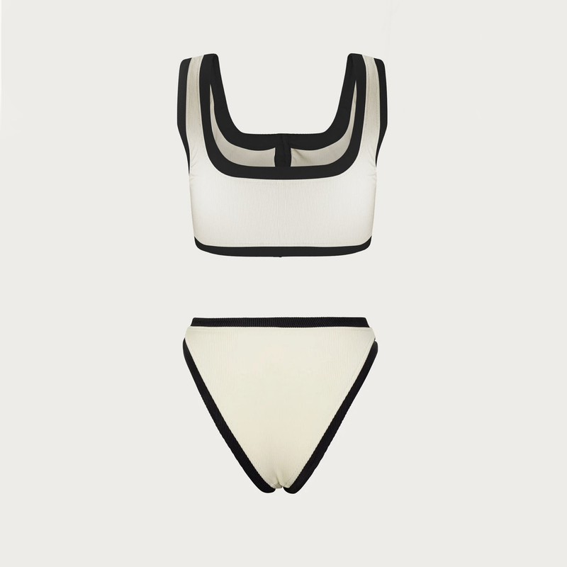 Women's Clothing High Grade Split Swimsuit Female Style Button Decoration_voghion.com