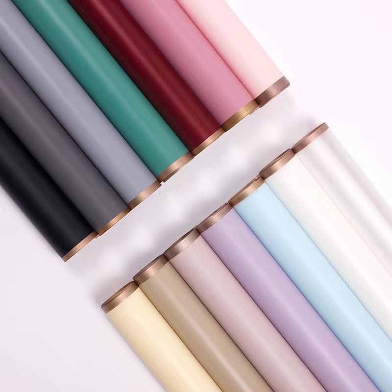 38 Sheets Flower Wrapping Paper Waterproof Gold Edge Bouquet Accessories,23 Inch Florist Floral Bouquet Supplies Gift DIY Crafts_voghion.com