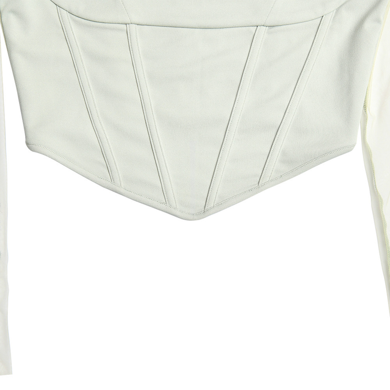 Women's temperament sexy see-through mesh stitching chest top_voghion.com