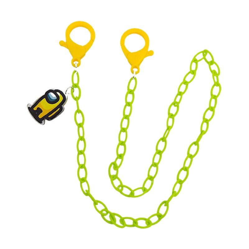 Korean Version Acrylic Children's Space Werewolf Mask Color-Block Neck Strap Glasses Chain Anti-Lost Lanyard_voghion.com