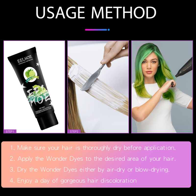 Friseur-Schönes schrittweises Mittel für eine sanfte, nicht schädigende Wirkung auf das Haar, einfache Änderung der Haarfarbe_voghion.com