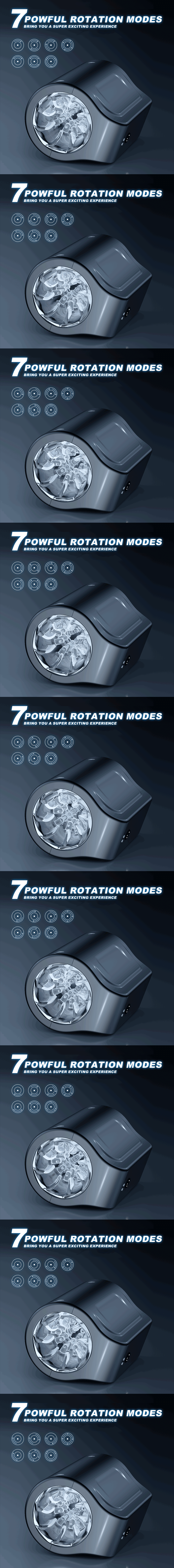 Masturbatori Vibratore automatico maschio aperto 7 modalità di rotazione Stimolazione Massaggiatore realistico Masturba_voghion.com