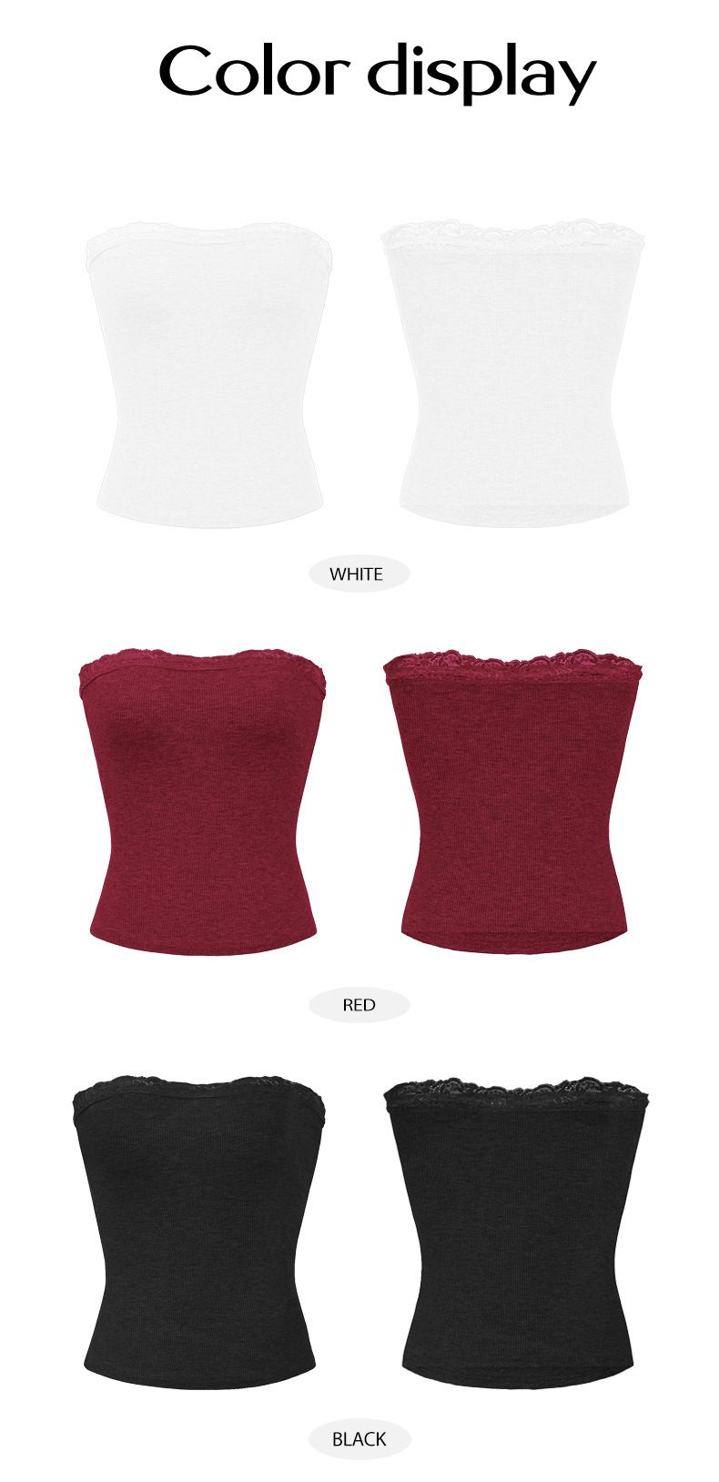 2025 Spring Summer New Women's Sexy Crop Ribbed Lace Patchwork Top_voghion.com