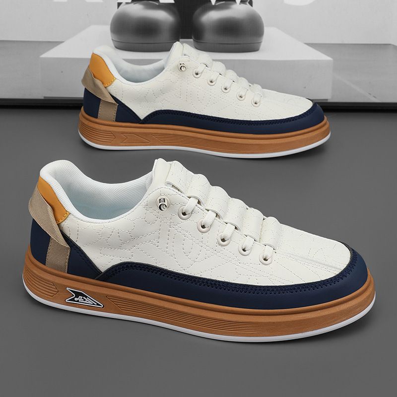 Autunno Nuovo Trend Low Top Traspirante Casual Board Uomo Leggero E Versatile One Foot Sport Scarpe In Pelle_voghion.com