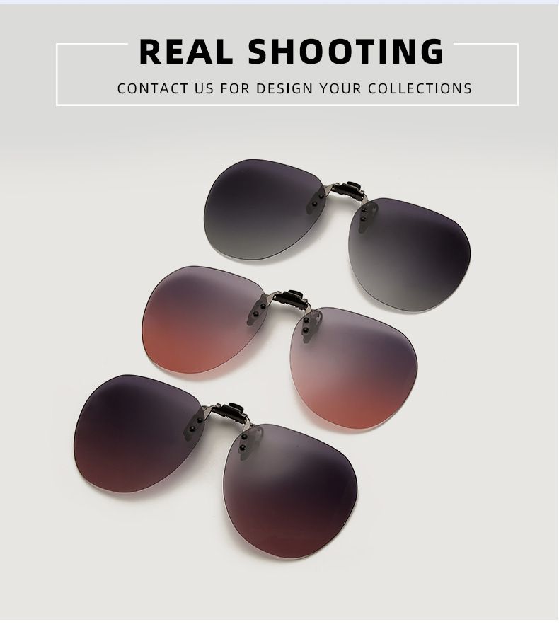 Occhiali da sole con clip per uomo e donna - Lenti polarizzate, occhiali da guida ultraleggeri (compatibili con la miopia)_voghion.com