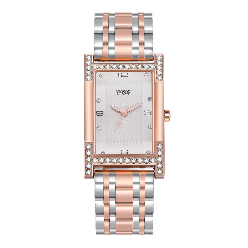 Nuovo orologio da donna Shuiying minimalista con quadrante quadrato alla moda in lega di acciaio alla moda_voghion.com