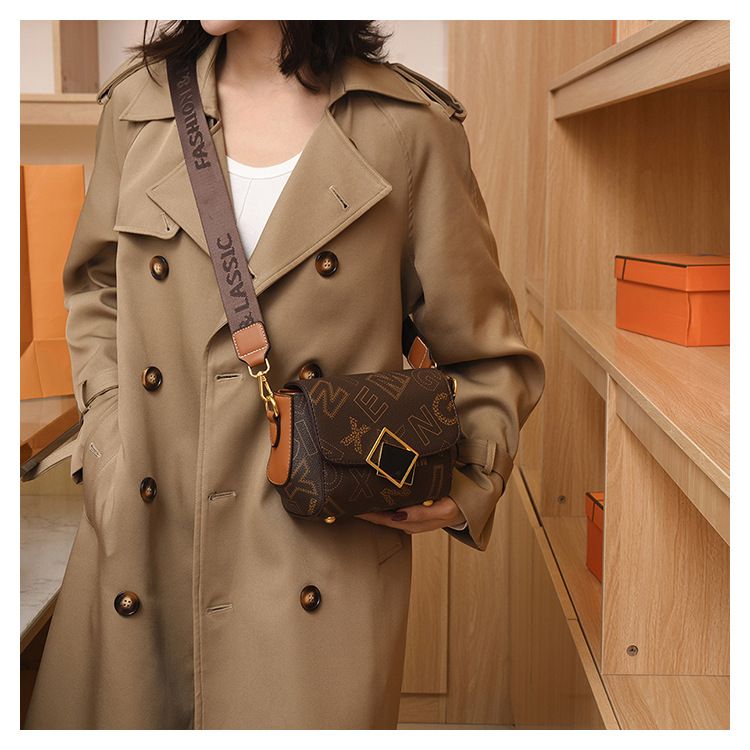 French niche esign women's 2024 new light luxury fashion printe small square versatile one shouler crossboy bag_voghion.com