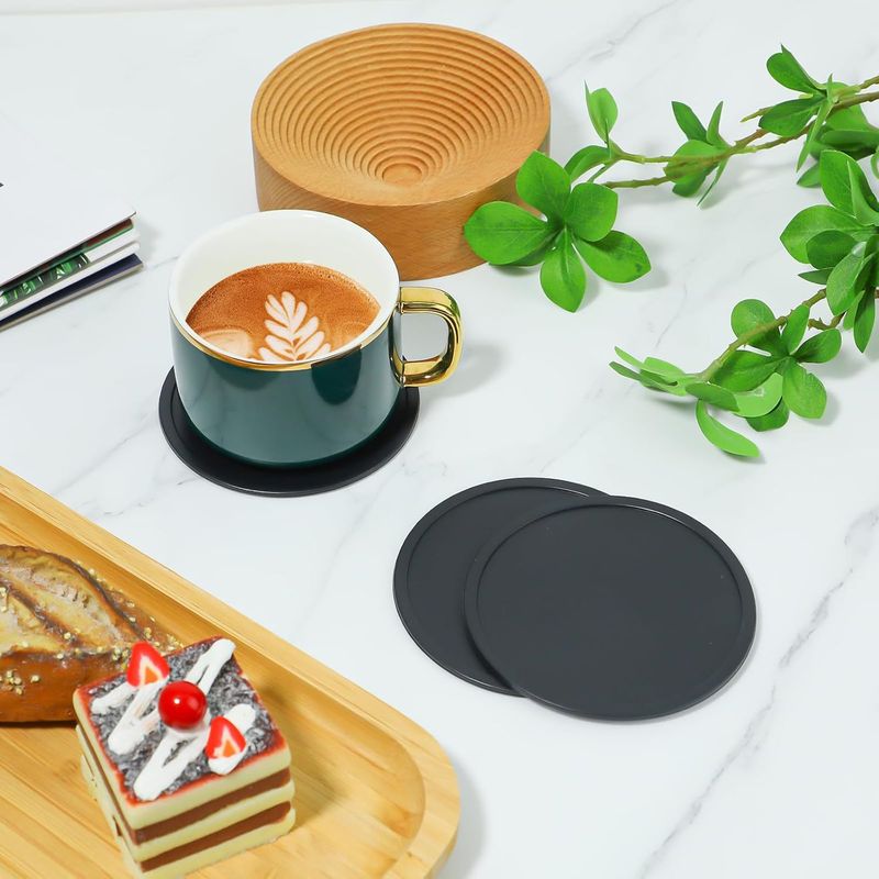 Silikon-Untersetzer-Set – rutschfeste, hitzebeständige, runde Getränkeuntersetzer (6er-Pack) – Mehrzweck für den Einsatz zu Hause, in Hotels und Restaurants_voghion.com