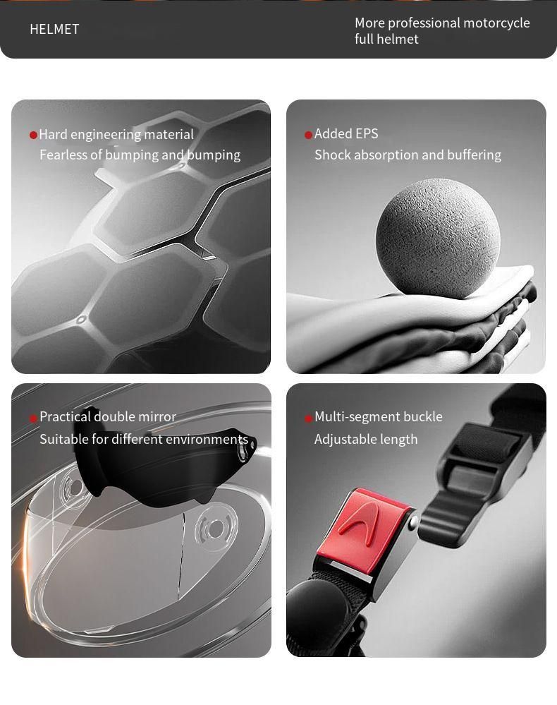 Casco integrale elettrico per uomo e donna, caldo e invernale, casco di sicurezza in stile motociclista_voghion.com