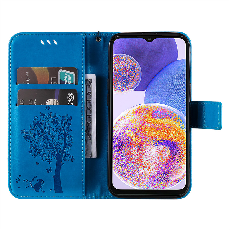 Cute Cat Tree Flip Holster Case OnePlus One Plus Nord N10 N20 N100 N200 2 CE2 CE 9 10 Pro 5G 8T Wallet Card Slots Co_voghion.com