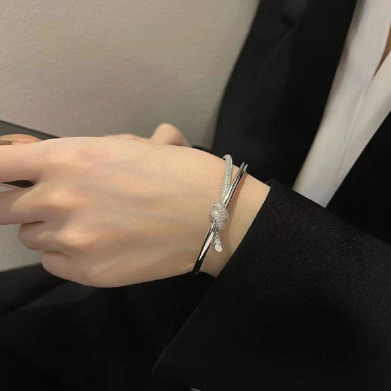 Ensemble de nœuds de corde, Bracelet en Zircon, nœud croisé pour femmes_voghion.com