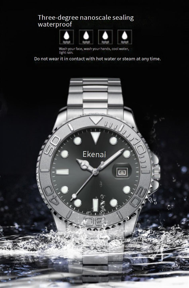 Montres pour hommes Montre Scan Bottom Montre pour hommes Ceinture en acier massif Calendrier étanche lumineux Montre pour hommes Source en direct_voghion.com