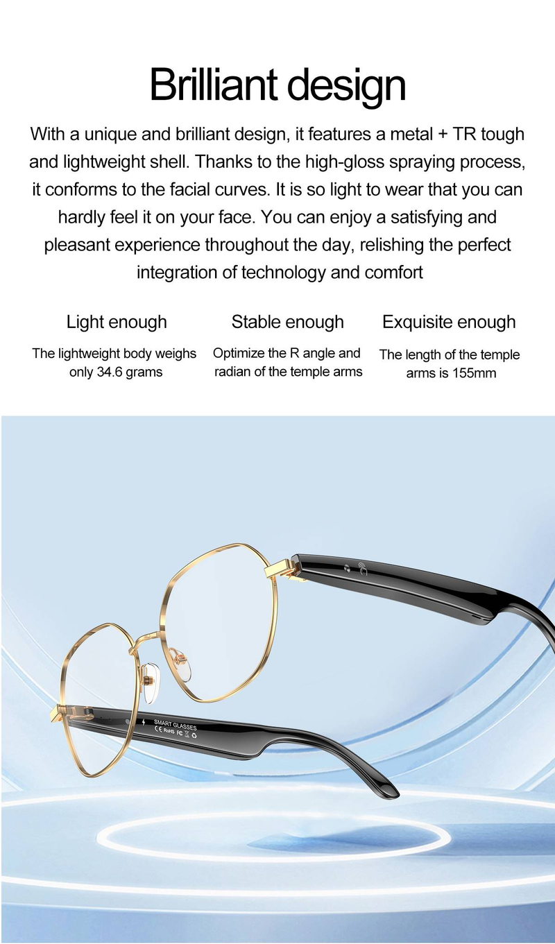 W100B Smart Glasses: HD AR Display, 10Hr Battery & Voice Control - Premium WearableTech For Professionals_voghion.com