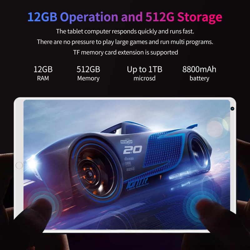 8 Inch Android Tablet For Gaming & Learning - 3G Calling 1GB RAM + 16GB Storage_voghion.com