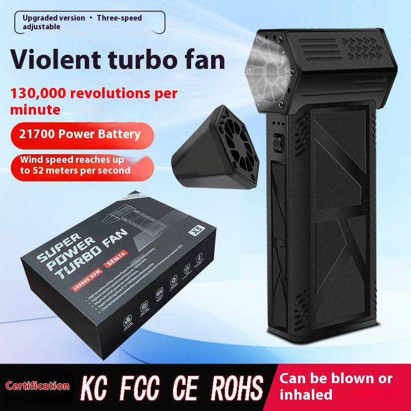 High-Power 2-in-1 Blower Vacuum, Handheld Lithium Battery Turbo Blower For Outdoor Snow Leaves Dust, KC Certified_voghion.com