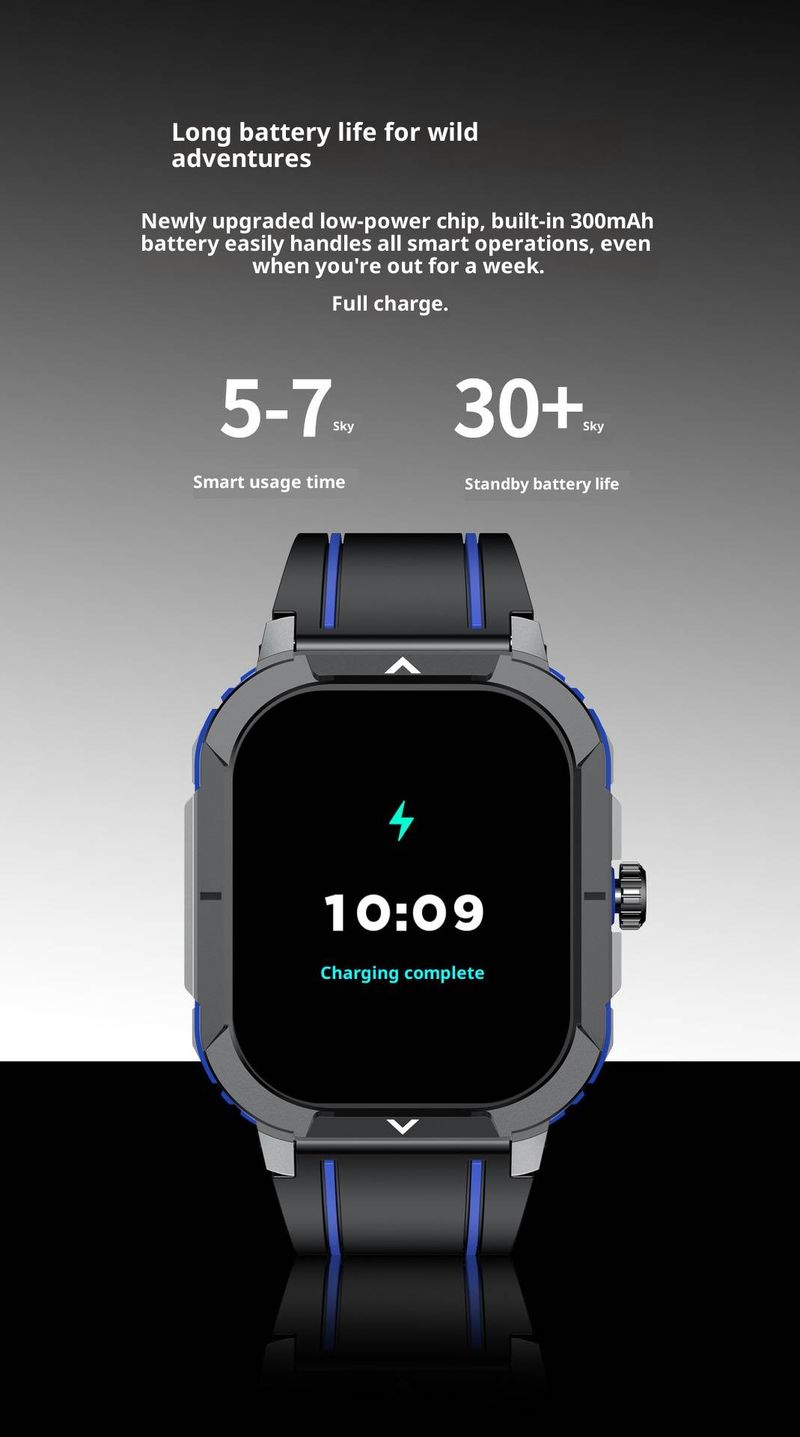 Unisex Bluetooth Smart Watch With AMOLED Display, Heart Rate/Blood Oxygen Monitor, Sleep Tracking & Waterproof Design – Compatible With Android_voghion.com