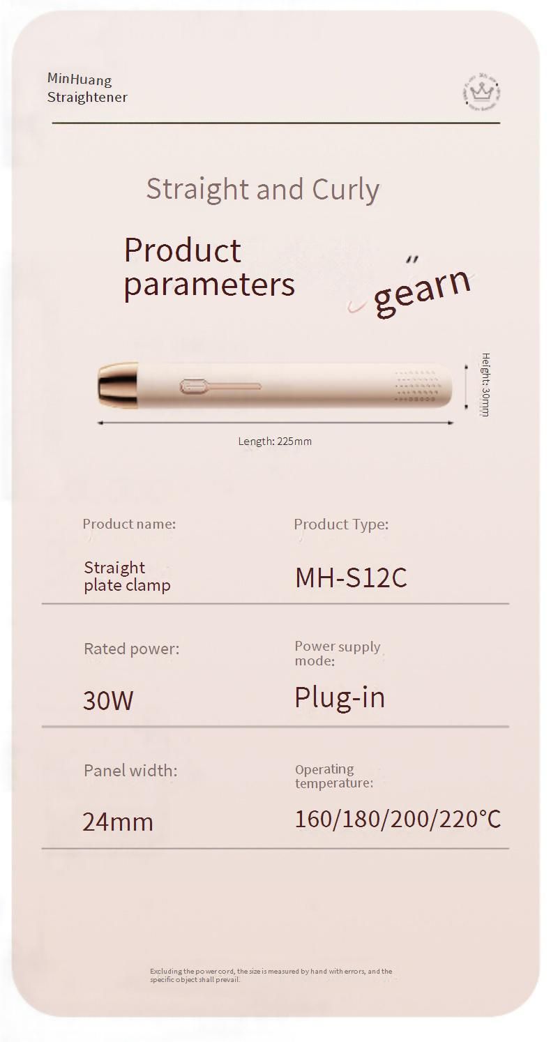 Professioneller Volumen-Lockenstab für mehr Volumen am Ansatz und strukturierte Wellen – Keramik-Turmalin-Platte, einstellbare Temperatur, erhältlich in Weiß und Rosa_voghion.com