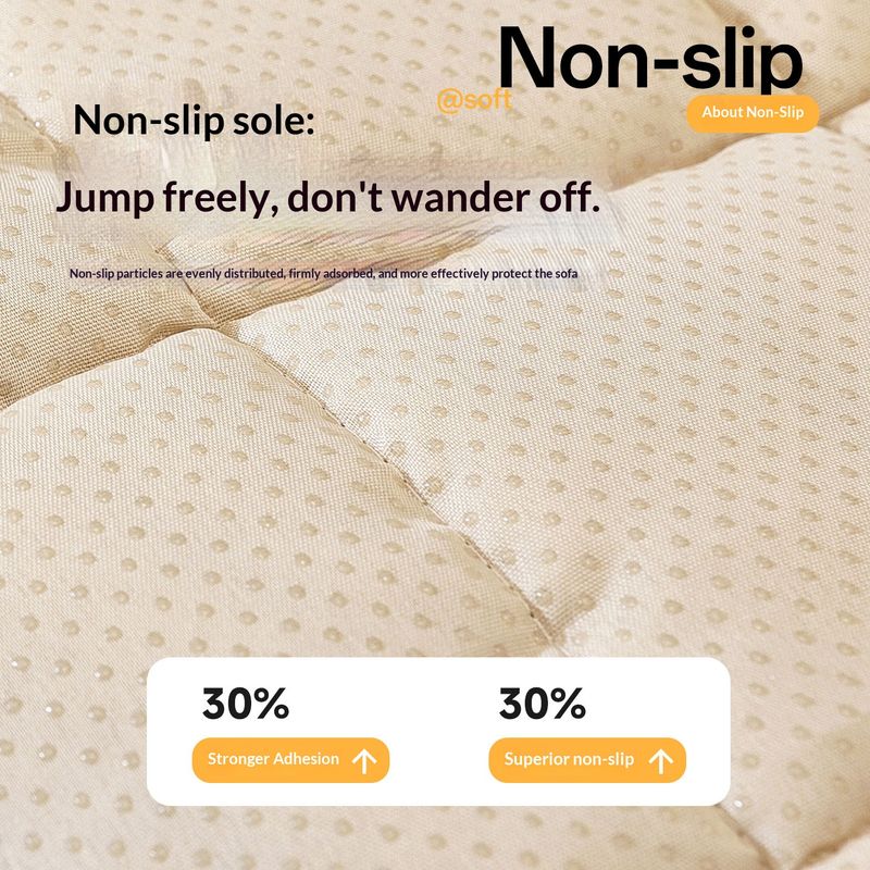 Thickened Milk Fleece One Piece Straight Line Fixed Non Slip Leather Sofa Cover/Cover Fabric_voghion.com