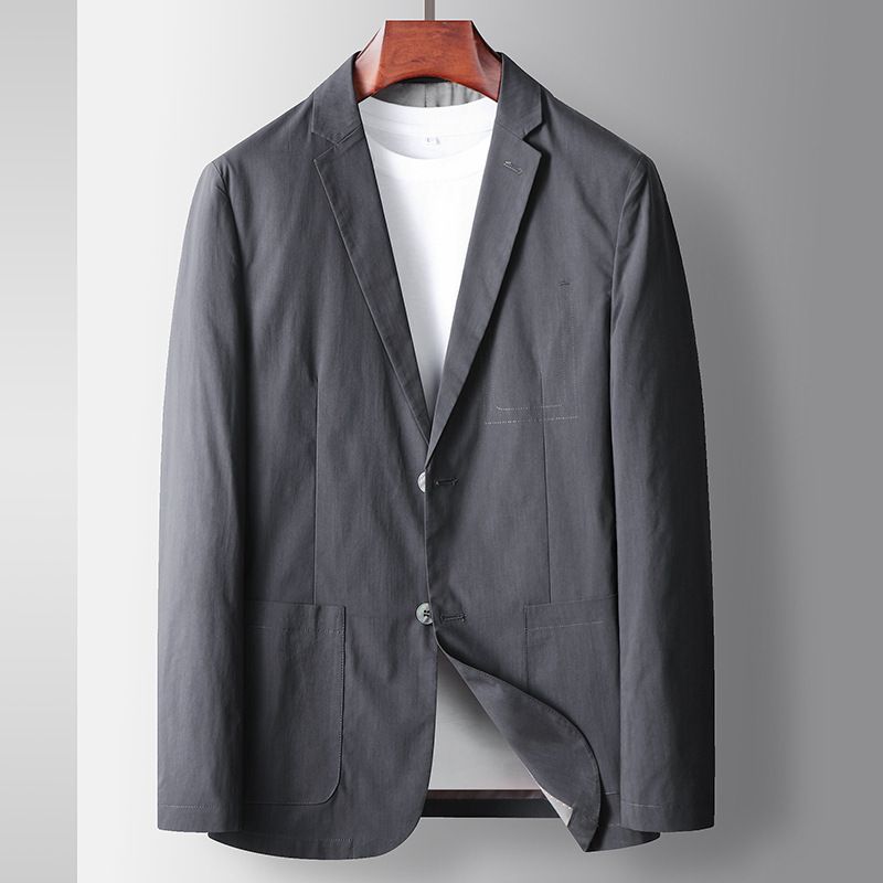 CT Homme Printemps Automne 2025 Nouveau Tissu En Lin Costume Simple D'affaires Veste Décontractée Jeunesse Sans Repassage_voghion.com