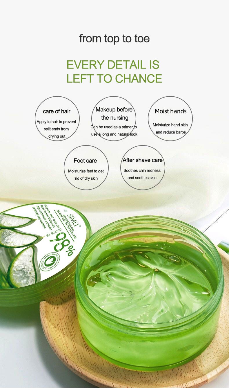 Gel di Aloe Vera SIMU - Idratante, nutriente e ammorbidente per la cura della pelle secca_voghion.com