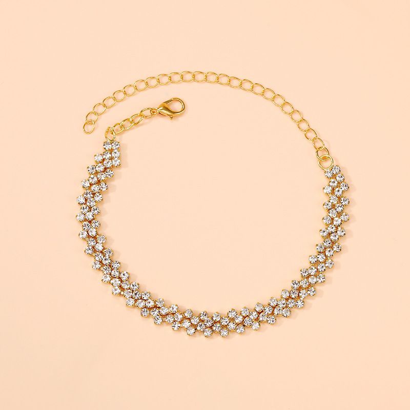 Unique Irregular Rhinestone New Versatile Beach Foot Jewelry Anklet_voghion.com