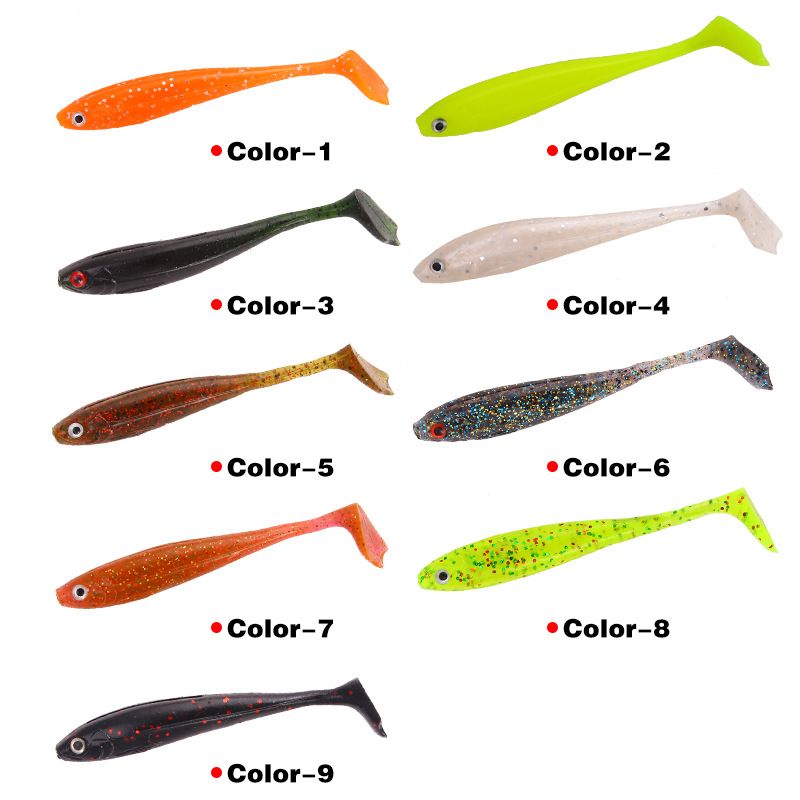 Leurre souple en silicone avec queue en T, appât artificiel idéal pour la pêche à la perche, 5 g/8,4 cm_voghion.com
